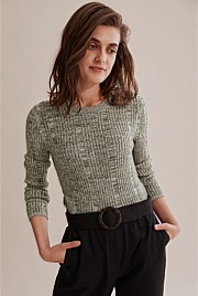 Speckle Rib Knit
