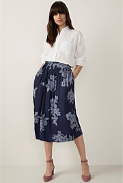 Bold Floral Print Skirt