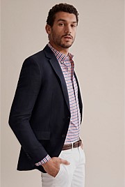Slim Textured Weave Blazer