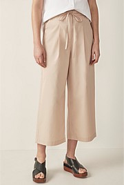Cotton Poplin Drawstring Pant