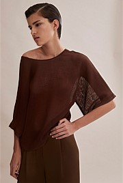Mesh Kimono Sleeve Top