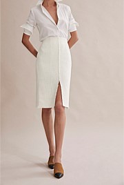 Basketweave Pencil Skirt