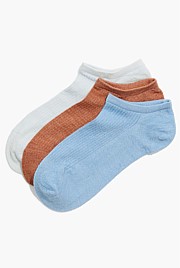 Metallic Rib Low Cut Sock Pack of 3