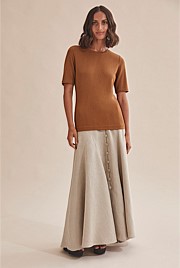 Maxi Godet Skirt
