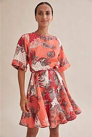 Print Full Skirt Dress