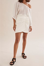 Gathered Ponte Skirt