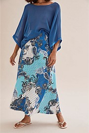 Paisley Print Maxi Skirt