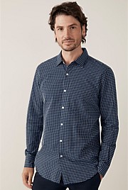 Circular Grid Check Shirt