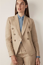Linen Double Breasted Blazer