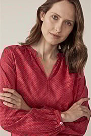 Foulard Print Blouse