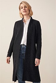 Alpaca Blend Rib Cardigan