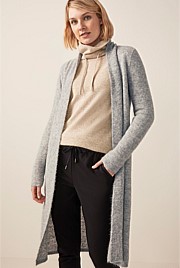 Alpaca Blend Rib Cardigan