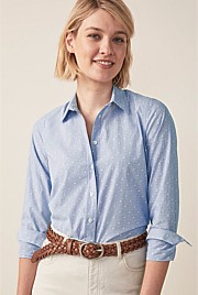 Cotton Swiss Spot Shirt
