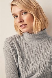 Cable Sculpt Neck Knit