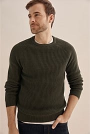 Australian Cotton Waffle Crew Knit