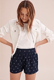 Teen Stamp Print Skort