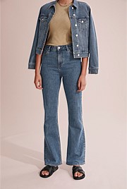 Australian Cotton Longline Kick Flare Jean