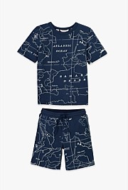 Organically Grown Cotton Map Pyjama Set