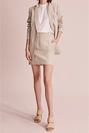 Darted Organically Grown Linen Skirt