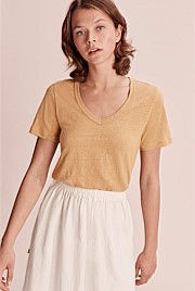 Short Sleeve Linen T-Shirt