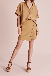 Button Detail Skirt