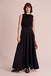 Stitch Detail Maxi Skirt