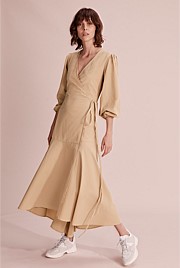Seersucker Wrap Dress