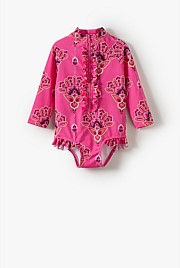 Recycled Nylon Stamp Frill Swimsuit