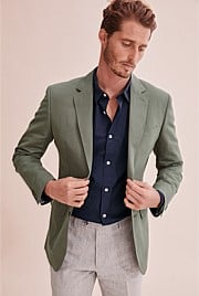 Slim Cotton Linen Blazer