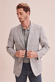 Regular Prince of Wales Linen Blazer