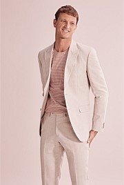 Slim Cotton Linen Blazer