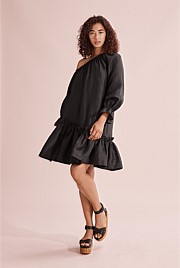 Frill Asymmetric Dress