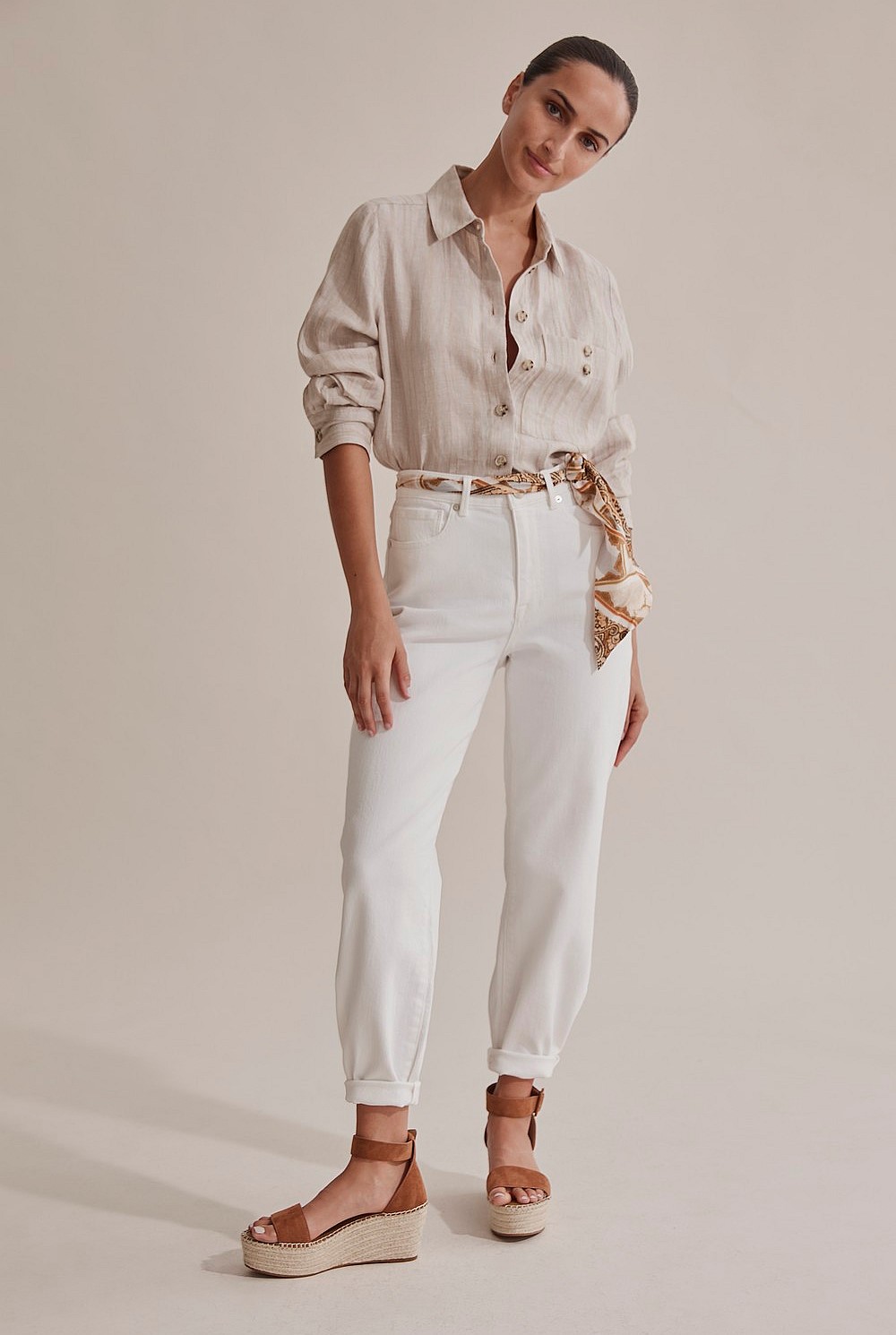 Flax Linen Button Shirt - Shirts | Outlet