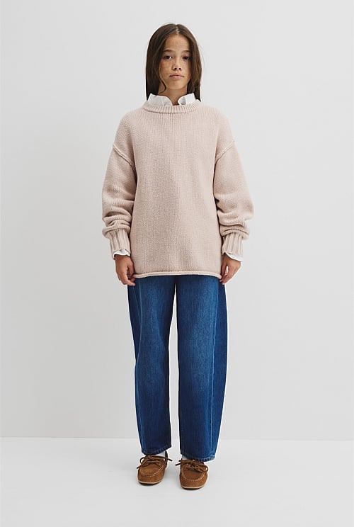 Teen Exposed Seam Knit