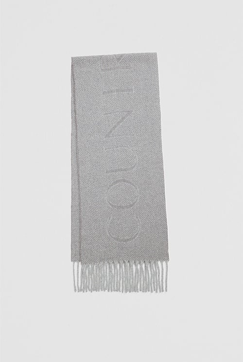 Alpaca Blend Herringbone Scarf