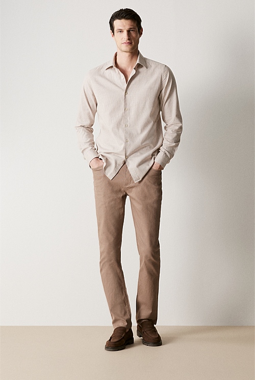 Tailored Fit Cotton Puppytooth Shirt Tailored Fit Cotton Puppytooth Shirt