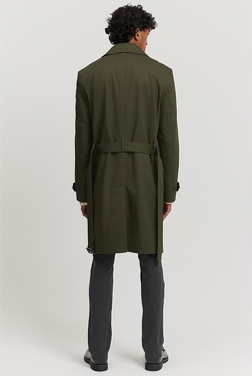 Dark Green Trench Coat - Jackets & Coats | Outlet