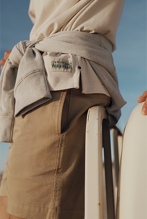 Stone Cotton Workwear Short - Shorts | Outlet