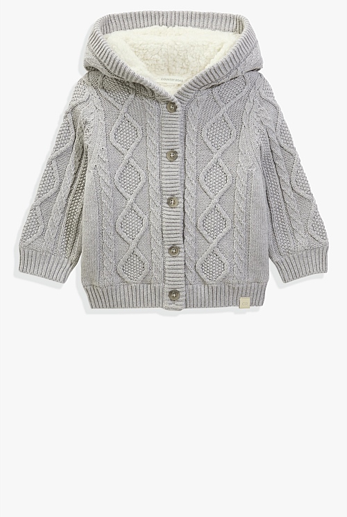 Gray hotsell knit jacket