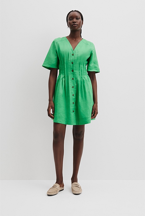 Jade Green Fit And Flare Mini Dress Dresses Outlet