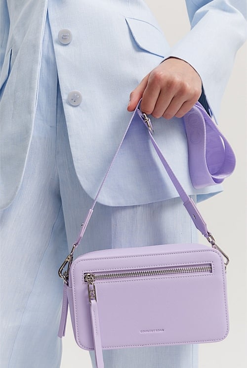 Lilac Branded Camera Bag Bags Outlet