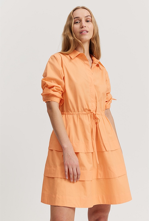 Tiered Shirt Dress